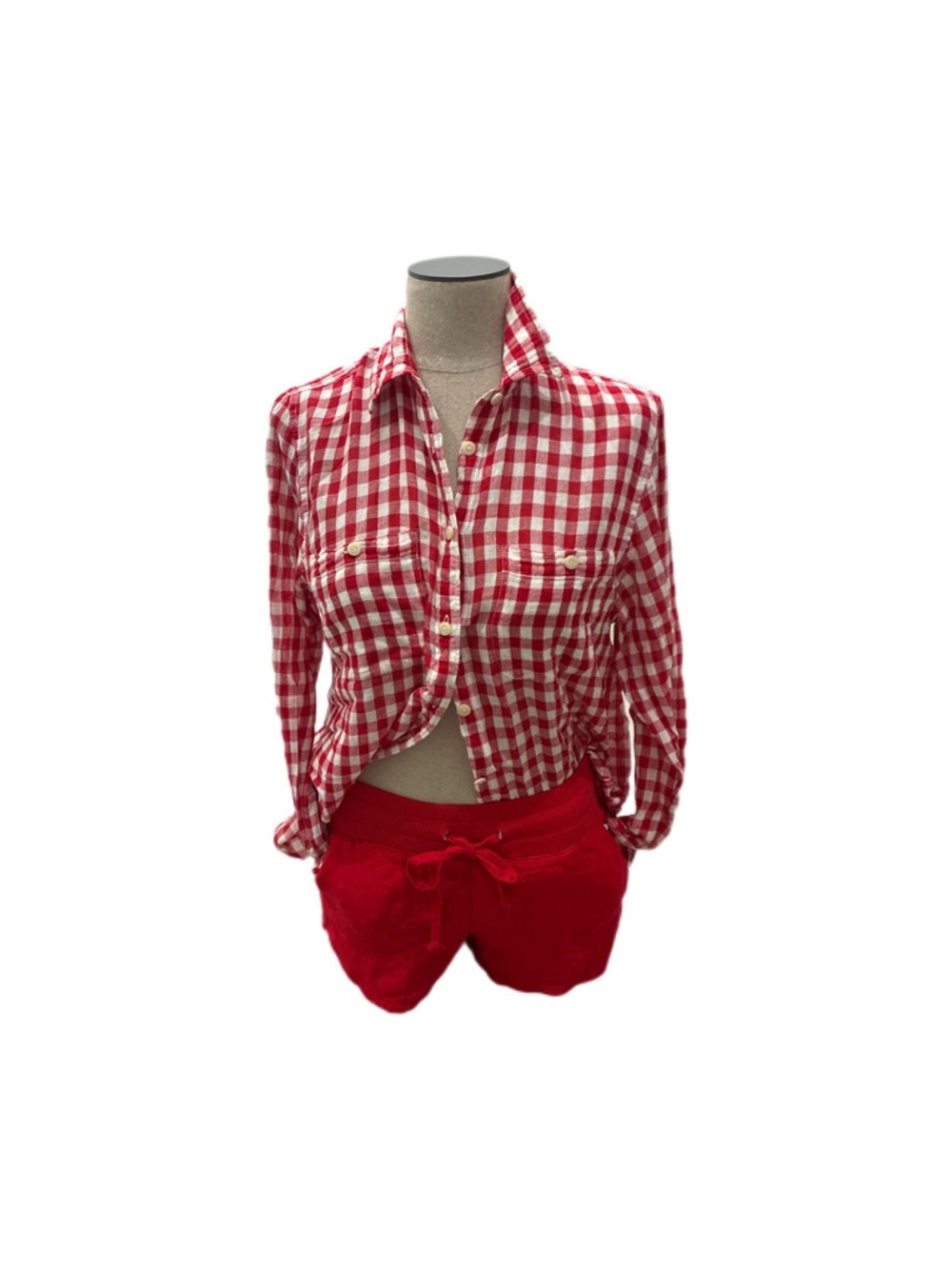 Ralph Lauren Double RL Red & White Gingham Button-Down Shirt